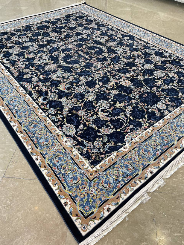 فرش ماشینی 1200 شانه تراکم 3600 نقشه افشان اصیل